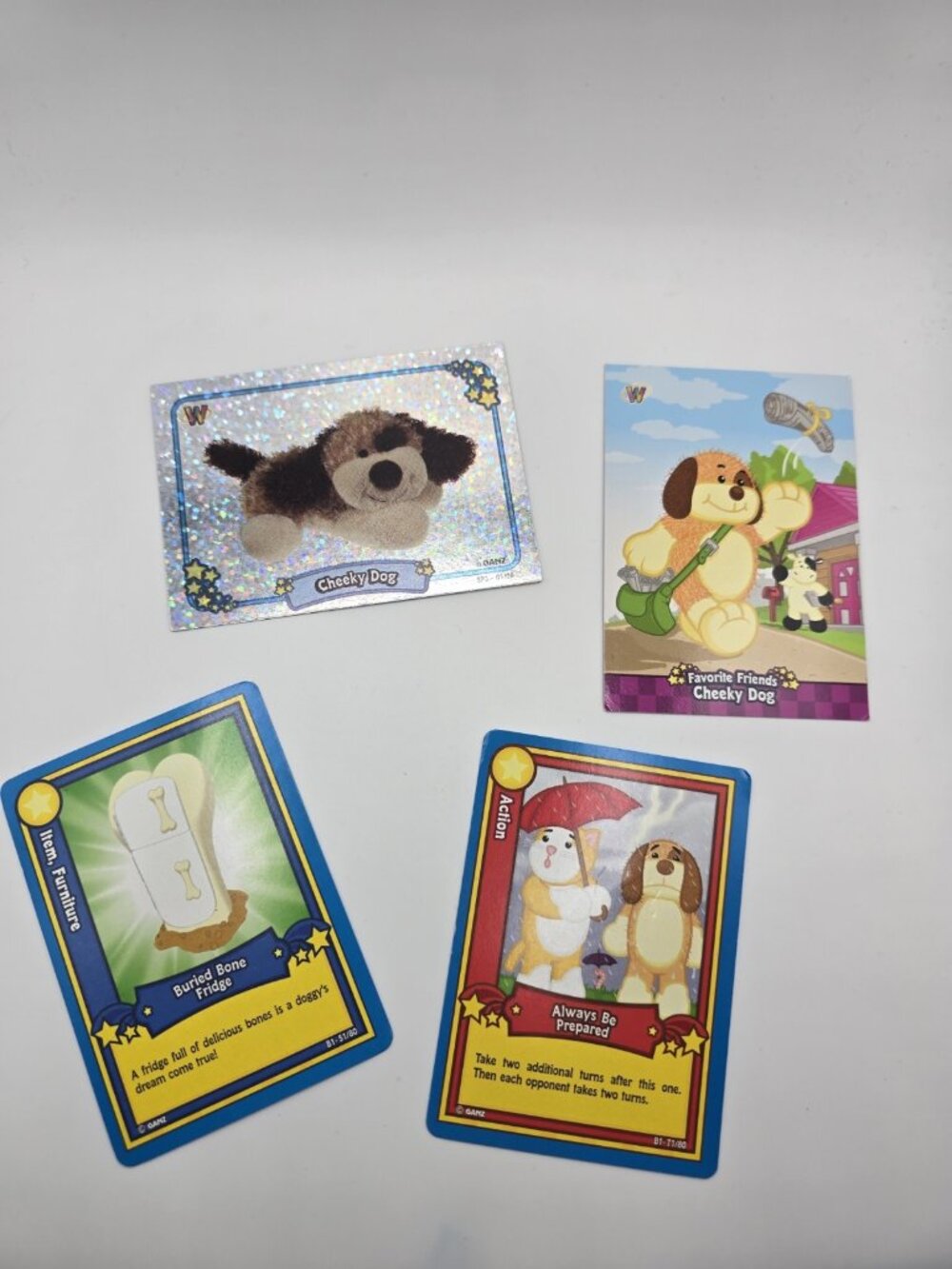 Ganz - Webkinz Trading Card Sparkle Foil Cheeky Dog - Pet With Extras